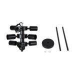 GLOBOSTAR® DELIR 01035 Μοντέρνο Φωτιστικό Οροφής με Ντουί 9 x E27 AC 220-240V IP20 - Μαύρο - Μ24 x Π24 x Υ23cm - Image 11