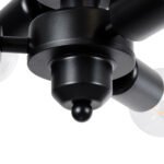 GLOBOSTAR® DELIR 01035 Μοντέρνο Φωτιστικό Οροφής με Ντουί 9 x E27 AC 220-240V IP20 - Μαύρο - Μ24 x Π24 x Υ23cm - Image 8