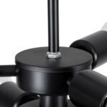 GLOBOSTAR® DELIR 01035 Μοντέρνο Φωτιστικό Οροφής με Ντουί 9 x E27 AC 220-240V IP20 - Μαύρο - Μ24 x Π24 x Υ23cm - Image 9