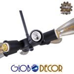 GLOBOSTAR® CONFOR 01036 Μοντέρνο Φωτιστικό Οροφής με Ντουί 6 x E27 AC 220-240V IP20 - Μαύρο - Μ24 x Π24 x Υ8cm - Image 3