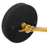 GLOBOSTAR® CRUCE 01037 Vintage Φωτιστικό Τοίχου - Απλίκα με Ντουί 1 x E27 AC 220-240V IP20 - Μαύρο & Χρυσό - Μ19 x Π63 x Υ77cm - Image 8