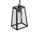 GLOBOSTAR® LIMA 01040 Vintage Κρεμαστό Φωτιστικό Οροφής με Ντουί 1 x E27 AC 220-240V IP20 - Μαύρο & Διάφανο - Μ17 x Π14 x Υ26cm - Image 7