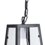 GLOBOSTAR® LIMA 01040 Vintage Κρεμαστό Φωτιστικό Οροφής με Ντουί 1 x E27 AC 220-240V IP20 - Μαύρο & Διάφανο - Μ17 x Π14 x Υ26cm - Image 8