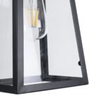 GLOBOSTAR® LIMA 01040 Vintage Κρεμαστό Φωτιστικό Οροφής με Ντουί 1 x E27 AC 220-240V IP20 - Μαύρο & Διάφανο - Μ17 x Π14 x Υ26cm - Image 9