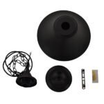 GLOBOSTAR® CLOCHER 01041 Vintage Κρεμαστό Φωτιστικό Οροφής με Ντουί 1 x E27 AC 220-240V IP20 - Μαύρο - Μ29 x Π29 x Υ34cm - Image 11