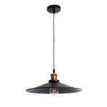 GLOBOSTAR® CARAVEL 01042 Vintage Κρεμαστό Φωτιστικό Οροφής με Ντουί 1 x E27 AC 220-240V IP20 - Μαύρο & Χρυσό - Μ36 x Π36 x Υ10cm - Image 4