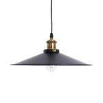 GLOBOSTAR® CARAVEL 01042 Vintage Κρεμαστό Φωτιστικό Οροφής με Ντουί 1 x E27 AC 220-240V IP20 - Μαύρο & Χρυσό - Μ36 x Π36 x Υ10cm - Image 5