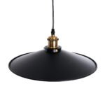 GLOBOSTAR® CARAVEL 01042 Vintage Κρεμαστό Φωτιστικό Οροφής με Ντουί 1 x E27 AC 220-240V IP20 - Μαύρο & Χρυσό - Μ36 x Π36 x Υ10cm - Image 6