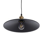 GLOBOSTAR® CARAVEL 01042 Vintage Κρεμαστό Φωτιστικό Οροφής με Ντουί 1 x E27 AC 220-240V IP20 - Μαύρο & Χρυσό - Μ36 x Π36 x Υ10cm - Image 7