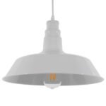 GLOBOSTAR® RAY 01043 Vintage Κρεμαστό Φωτιστικό Οροφής με Ντουί 1 x E27 AC 220-240V IP20 - Λευκό - Μ36 x Π36 x Υ25cm
