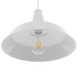 GLOBOSTAR® RAY 01043 Vintage Κρεμαστό Φωτιστικό Οροφής με Ντουί 1 x E27 AC 220-240V IP20 - Λευκό - Μ36 x Π36 x Υ25cm - Image 5