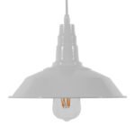 GLOBOSTAR® RAY 01044 Vintage Κρεμαστό Φωτιστικό Οροφής με Ντουί 1 x E27 AC 220-240V IP20 - Λευκό - Μ26 x Π26 x Υ25cm - Image 3