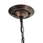 GLOBOSTAR® RAY 01045 Vintage Κρεμαστό Φωτιστικό Οροφής με Ντουί 1 x E27 AC 220-240V IP20 - Χάλκινο Εφέ Σκουριάς - Μ46 x Π46 x Υ36cm - Image 11