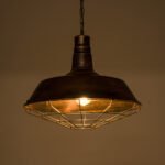 GLOBOSTAR® RAY 01045 Vintage Κρεμαστό Φωτιστικό Οροφής με Ντουί 1 x E27 AC 220-240V IP20 - Χάλκινο Εφέ Σκουριάς - Μ46 x Π46 x Υ36cm - Image 3