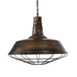 GLOBOSTAR® RAY 01045 Vintage Κρεμαστό Φωτιστικό Οροφής με Ντουί 1 x E27 AC 220-240V IP20 - Χάλκινο Εφέ Σκουριάς - Μ46 x Π46 x Υ36cm - Image 5