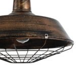 GLOBOSTAR® RAY 01045 Vintage Κρεμαστό Φωτιστικό Οροφής με Ντουί 1 x E27 AC 220-240V IP20 - Χάλκινο Εφέ Σκουριάς - Μ46 x Π46 x Υ36cm - Image 8