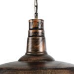 GLOBOSTAR® RAY 01045 Vintage Κρεμαστό Φωτιστικό Οροφής με Ντουί 1 x E27 AC 220-240V IP20 - Χάλκινο Εφέ Σκουριάς - Μ46 x Π46 x Υ36cm - Image 9