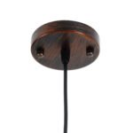 GLOBOSTAR® RAY 01046 Vintage Κρεμαστό Φωτιστικό Οροφής με Ντουί 1 x E27 AC 220-240V IP20 - Χάλκινο Εφέ Σκουριάς - Μ36 x Π36 x Υ25cm - Image 10