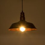 GLOBOSTAR® RAY 01046 Vintage Κρεμαστό Φωτιστικό Οροφής με Ντουί 1 x E27 AC 220-240V IP20 - Χάλκινο Εφέ Σκουριάς - Μ36 x Π36 x Υ25cm - Image 3