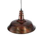 GLOBOSTAR® RAY 01046 Vintage Κρεμαστό Φωτιστικό Οροφής με Ντουί 1 x E27 AC 220-240V IP20 - Χάλκινο Εφέ Σκουριάς - Μ36 x Π36 x Υ25cm - Image 6