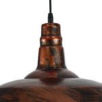 GLOBOSTAR® RAY 01046 Vintage Κρεμαστό Φωτιστικό Οροφής με Ντουί 1 x E27 AC 220-240V IP20 - Χάλκινο Εφέ Σκουριάς - Μ36 x Π36 x Υ25cm - Image 8