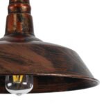 GLOBOSTAR® RAY 01046 Vintage Κρεμαστό Φωτιστικό Οροφής με Ντουί 1 x E27 AC 220-240V IP20 - Χάλκινο Εφέ Σκουριάς - Μ36 x Π36 x Υ25cm - Image 9