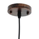 GLOBOSTAR® RAY 01047 Vintage Κρεμαστό Φωτιστικό Οροφής με Ντουί 1 x E27 AC 220-240V IP20 - Χάλκινο - Μ26 x Π26 x Υ20cm - Image 10