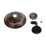 GLOBOSTAR® RAY 01047 Vintage Κρεμαστό Φωτιστικό Οροφής με Ντουί 1 x E27 AC 220-240V IP20 - Χάλκινο - Μ26 x Π26 x Υ20cm - Image 11