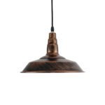 GLOBOSTAR® RAY 01047 Vintage Κρεμαστό Φωτιστικό Οροφής με Ντουί 1 x E27 AC 220-240V IP20 - Χάλκινο - Μ26 x Π26 x Υ20cm - Image 5