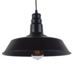 GLOBOSTAR® RAY 01049 Vintage Κρεμαστό Φωτιστικό Οροφής με Ντουί 1 x E27 AC 220-240V IP20 - Μαύρο - Μ36 x Π36 x Υ25cm