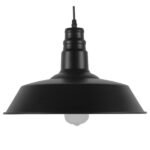 GLOBOSTAR® RAY 01049 Vintage Κρεμαστό Φωτιστικό Οροφής με Ντουί 1 x E27 AC 220-240V IP20 - Μαύρο - Μ36 x Π36 x Υ25cm - Image 3