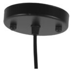 GLOBOSTAR® RAY 01049 Vintage Κρεμαστό Φωτιστικό Οροφής με Ντουί 1 x E27 AC 220-240V IP20 - Μαύρο - Μ36 x Π36 x Υ25cm - Image 7