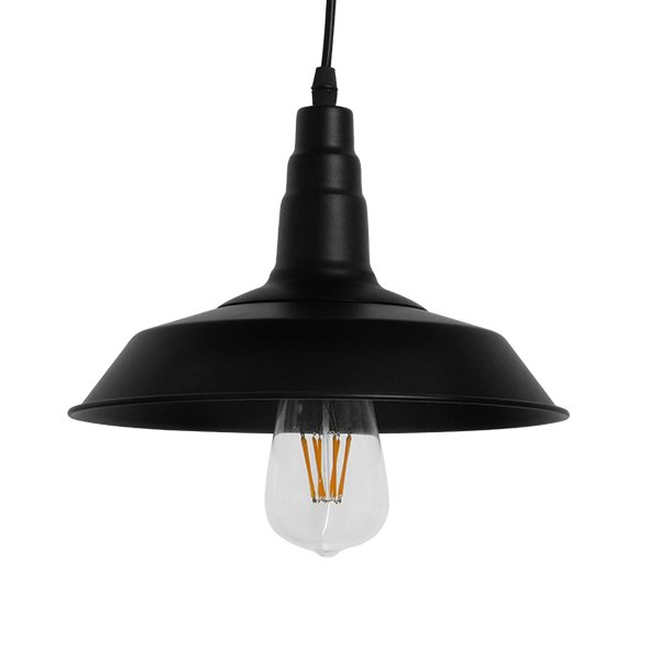 01050_0 GLOBOSTAR® RAY 01050 Vintage Κρεμαστό Φωτιστικό Οροφής με Ντουί 1 x E27 AC 220-240V IP20 - Μαύρο - Μ26 x Π26 x Υ25cm - Image 1