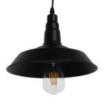 GLOBOSTAR® RAY 01050 Vintage Κρεμαστό Φωτιστικό Οροφής με Ντουί 1 x E27 AC 220-240V IP20 - Μαύρο - Μ26 x Π26 x Υ25cm - Image 5