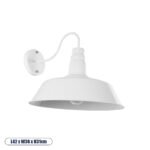 GLOBOSTAR® SORD 01051 Vintage Φωτιστικό Τοίχου - Απλίκα με Ντουί 1 x E27 AC 220-240V IP20 - Λευκό - Μ36 x Π42 x Υ32cm