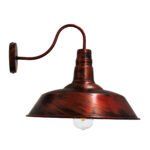 GLOBOSTAR® RAY 01052 Vintage Φωτιστικό Τοίχου - Απλίκα με Ντουί 1 x E27 AC 220-240V IP20 - Χάλκινο Εφέ Σκουριάς - Μ36 x Π42 x Υ32cm - Image 4