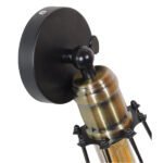 GLOBOSTAR® CATEL 01056 Vintage Φωτιστικό Τοίχου - Απλίκα με Ντουί 1 x E27 AC 220-240V IP20 - Μαύρο & Χρυσό - Μ12 x 15 x Υ32cm - Image 8