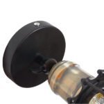 GLOBOSTAR® CATEL 01056 Vintage Φωτιστικό Τοίχου - Απλίκα με Ντουί 1 x E27 AC 220-240V IP20 - Μαύρο & Χρυσό - Μ12 x 15 x Υ32cm - Image 9