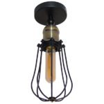 GLOBOSTAR® CATEL 01056 Vintage Φωτιστικό Τοίχου - Απλίκα με Ντουί 1 x E27 AC 220-240V IP20 - Μαύρο & Χρυσό - Μ12 x 15 x Υ32cm - Image 7