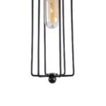 GLOBOSTAR® KLECE 01057 Vintage Κρεμαστό Φωτιστικό Οροφής με Ντουί 1 x E27 AC 220-240V IP20 - Μαύρο & Χρυσό - Μ8 x Π8 x Υ28cm - Image 9