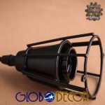 GLOBOSTAR® DROPS 01059 Vintage Κρεμαστό Φωτιστικό Οροφής με Ντουί 6 x E27 AC 220-240V IP20 - Μαύρο - 120cm - Image 5