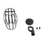 GLOBOSTAR® ZEBRA 01062 Μοντέρνο Κρεμαστό Φωτιστικό Οροφής με Ντουί 1 x E27 AC 220-240V IP20 - Μαύρο - Μ15 x Π15 x Υ24cm - Image 11