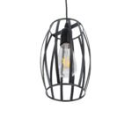 GLOBOSTAR® ZEBRA 01062 Μοντέρνο Κρεμαστό Φωτιστικό Οροφής με Ντουί 1 x E27 AC 220-240V IP20 - Μαύρο - Μ15 x Π15 x Υ24cm - Image 6