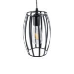 GLOBOSTAR® ZEBRA 01062 Μοντέρνο Κρεμαστό Φωτιστικό Οροφής με Ντουί 1 x E27 AC 220-240V IP20 - Μαύρο - Μ15 x Π15 x Υ24cm - Image 7