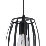 GLOBOSTAR® ZEBRA 01062 Μοντέρνο Κρεμαστό Φωτιστικό Οροφής με Ντουί 1 x E27 AC 220-240V IP20 - Μαύρο - Μ15 x Π15 x Υ24cm - Image 8