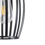 GLOBOSTAR® ZEBRA 01062 Μοντέρνο Κρεμαστό Φωτιστικό Οροφής με Ντουί 1 x E27 AC 220-240V IP20 - Μαύρο - Μ15 x Π15 x Υ24cm - Image 9
