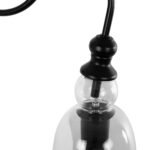 GLOBOSTAR® LILLY 01064 Vintage Φωτιστικό Τοίχου - Απλίκα με Ντουί 1 x E27 AC 220-240V IP20 - Μαύρο & Διάφανο - Μ38 x Π20 x Υ37cm - Image 6