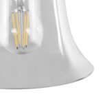 GLOBOSTAR® LILLY 01064 Vintage Φωτιστικό Τοίχου - Απλίκα με Ντουί 1 x E27 AC 220-240V IP20 - Μαύρο & Διάφανο - Μ38 x Π20 x Υ37cm - Image 7