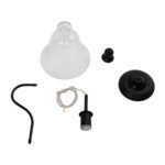 GLOBOSTAR® LILLY 01064 Vintage Φωτιστικό Τοίχου - Απλίκα με Ντουί 1 x E27 AC 220-240V IP20 - Μαύρο & Διάφανο - Μ38 x Π20 x Υ37cm - Image 8