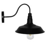 GLOBOSTAR® RAY 01065 Vintage Φωτιστικό Τοίχου - Απλίκα με Ντουί 1 x E27 AC 220-240V IP20 - Μαύρο - Μ26 x Π37 x Υ32cm - Image 3